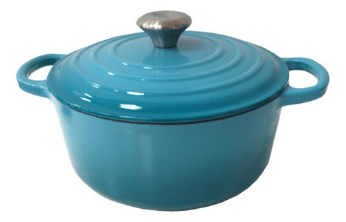 Olla Laffitte Hierro Fundido Esmaltado Jade 24cm 4,45l Horno Color Verde