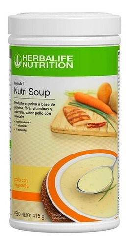 Suplemento em pó Herbalife  Nutri Soup proteínas Nutri Soup sabor  frango com legumes em pote de 416g