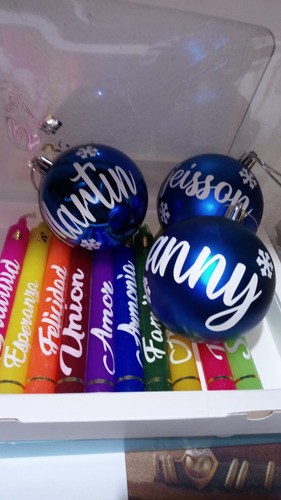 Bolas Navideñas Personalizadas 8 Cms