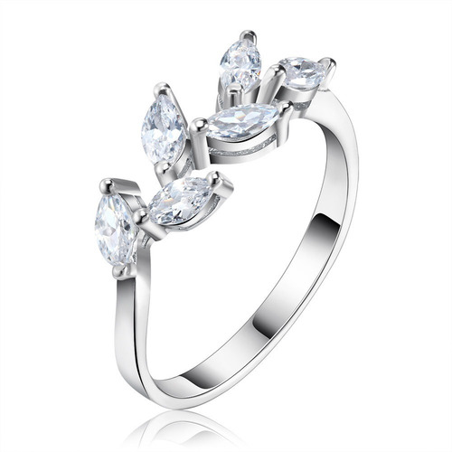Imagen 10 de 10 de Anillo Compromiso Bañado Plata Zirconia Valentine