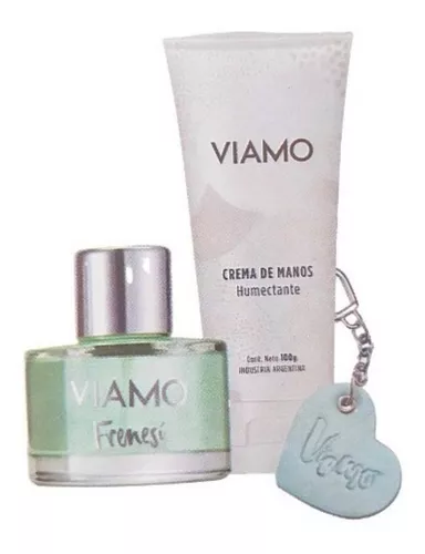 Perfume Mujer Viamo Frenesi + Crema Humectante+ Llavero- Set