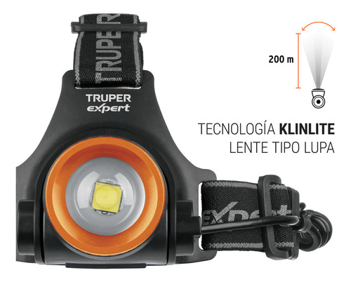 Linterna De Minero Led 900 Lúmenes, Recargable Truper LI-CA-900RX