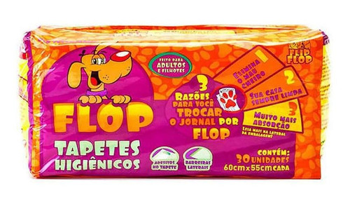 Tapete Higiênico Petix Flop - 30 Unidades