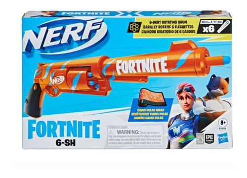 Lanzador Nerf Fortnite 6-sh - Pulso De Camuflaje