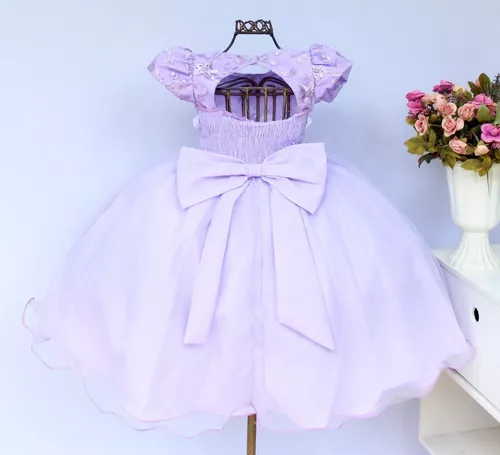 Vestido Princesa Sofia Com Faixinha Frete Gratis