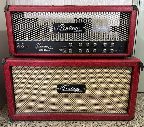 Vintage Electric Nu Twin 100watts + Caja 2x12 Celestion V30