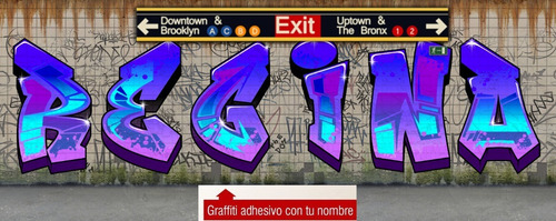 Tu Nombre En Graffiti Para Puerta De Habitación, Recamara.