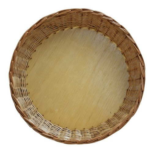 Cesta Em Vime Redonda - Grande Cor Palha