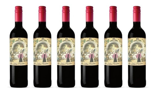 Vinho Julia Florista Tinto 750ml Vidigal Kit 06 Garrafas