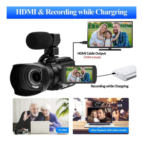Videocámara De Video 4k Videocámara 4 8mp For La Grabación
