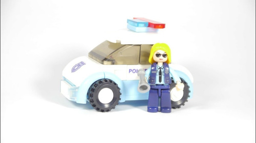 Imagen 3 de 5 de Bloques Para Armar Auto De Policia Sluban Girls La Plata