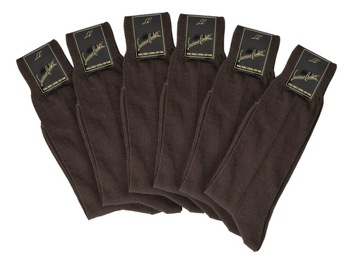 Medias Algodon Hombre Vestir Italiana Pack X6 Moda Briganti