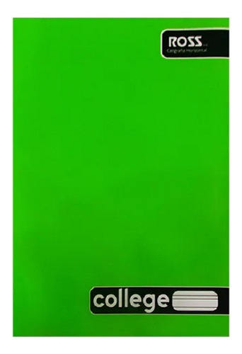 Cuaderno College Caligra. Horiz. 80 Hjs Ross 10un Color Verde claro