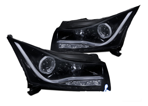 Faros Chevrolet Cruze 2011-2014 Black Led Halo Bajo Pedido