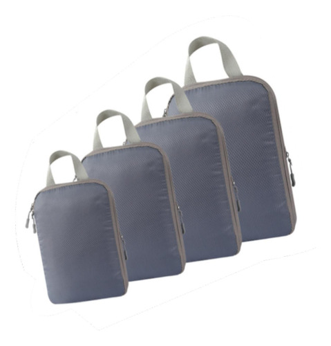 Paquete De 4 Bolsas De Almacenamiento De Compresión, Gris