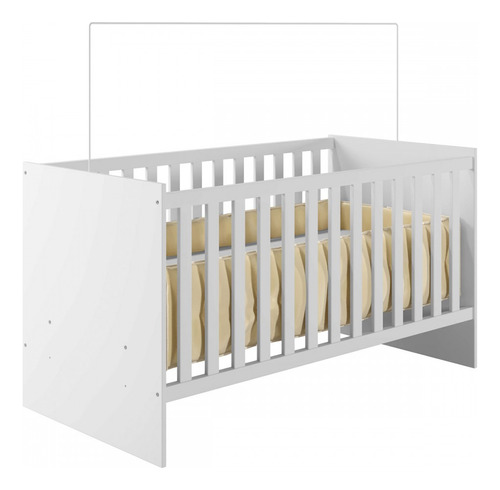 Berço Life 100% Mdf Com Mosquiteiro Branco - Tigus Baby