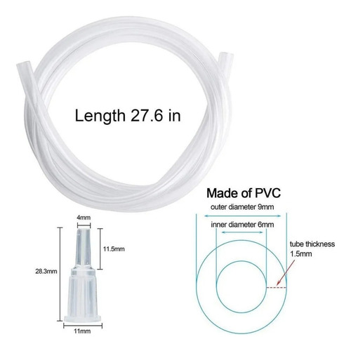 Big Garden Jeringa De 500 Ml Con Tubo De 1,3 M Para Pi Hc