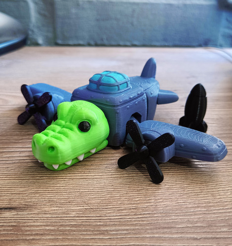 Figura Bombardiro Crocodilo Cocodrilo Articulado - 3d