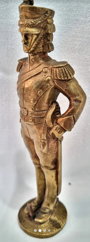 Figura De Granadero De Bronce. Muy Trabajado. Dorado (Usado)