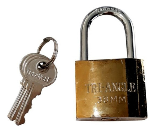 Cadeado Haste Longa Tri Angle Dourado 50lmm