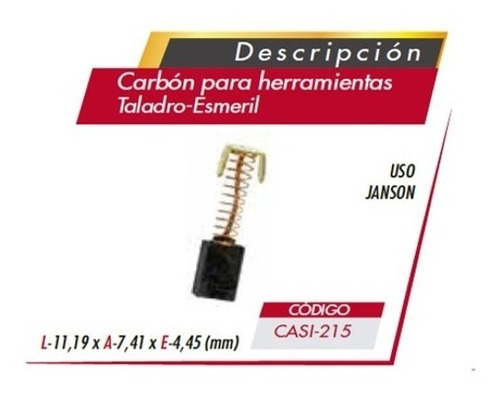 Carbon Taladro Esmeril  Janson 