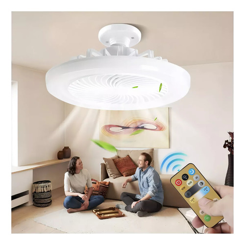 Lampara Ventilador De Techo Aromaterapia Con Control Cp-fs01 26 Cm 60 Blanco Blanco Plástico 5