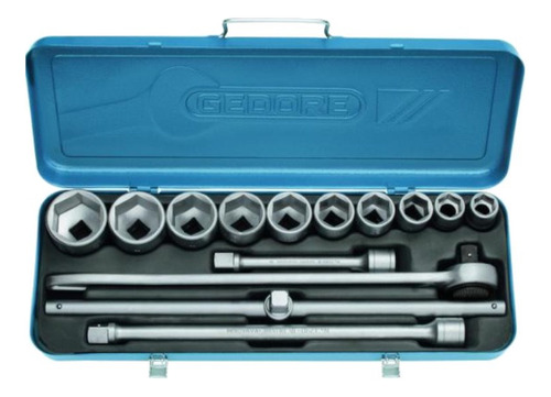 Jogo De Soquetes 22 A 50 Mm Com Catraca Simples 32emz Gedore
