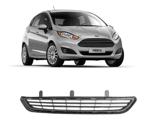 Parrilla Paragolpe P/ Ford Fiesta Kinetic 2013/2018 Mex Kd C