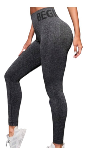 Calza Leggings Deportivo Push Up Con Control De Abdomen