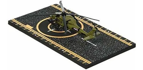 Avión Die Cast Black Hawk Con Pista Conectable, Verde