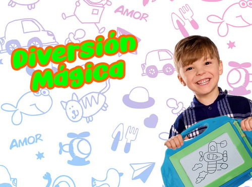 Imagen 8 de 10 de Pizarra Magica Magnetica Infantil Didactica Con Lapiz Valija