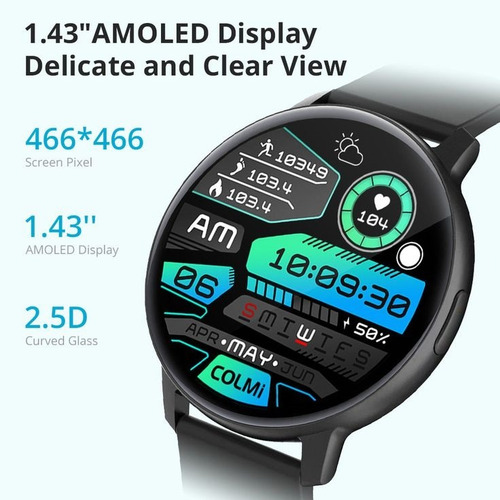 Reloj Smartwatch Colmi I31 Ip67 Color Negro Inteligente