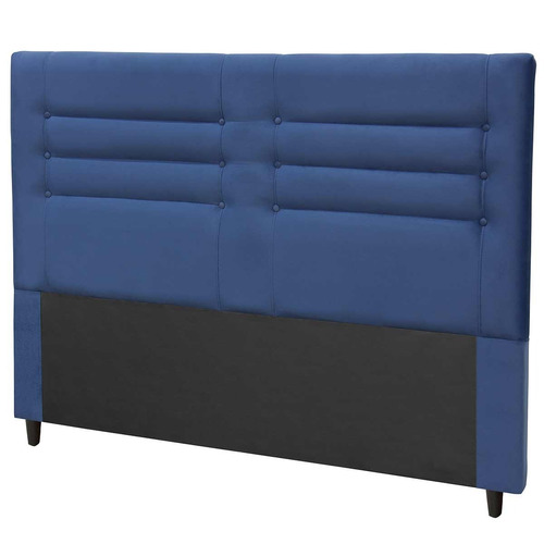 Cabeceira Luna Simbal Suede Azul Queen 160 Cm