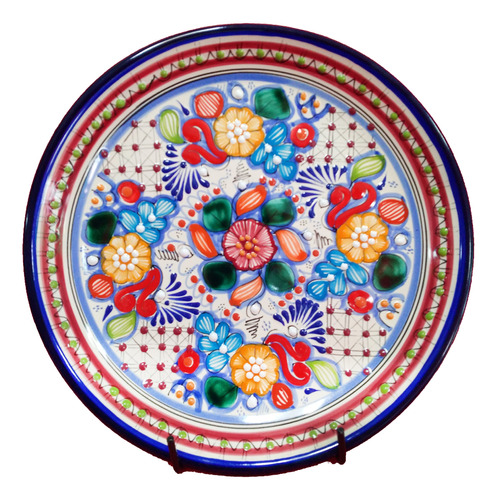 Plato De Talavera Poblana 30 Cm Grande Envío Inmediato Plt