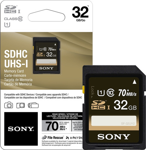 Cartão Memória Sony Sd Hc 32gb Classe 10 70mb/s - Lacrado