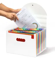 Comprar Organizador De Carpetas De Archivos A4 Con 24 Bolsillos De E