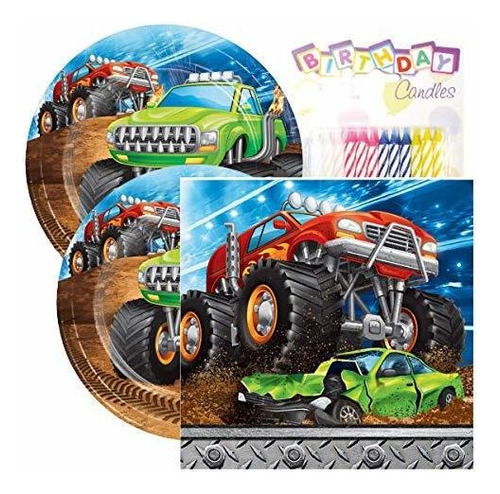 Paquetes De Fiesta - Monster Truck Rally Birthday Party Pac