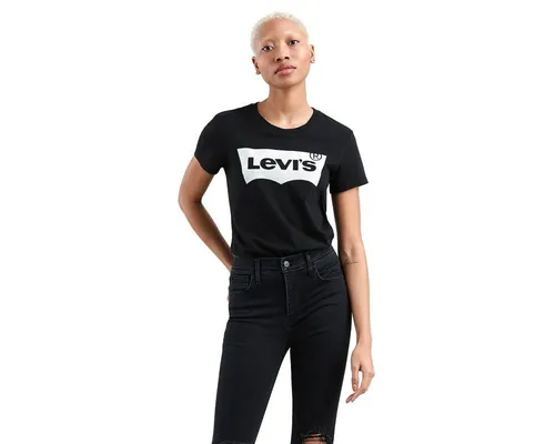 Playera Levi s Mujer Negra Original Logo Perfect Tee Cuotas sin