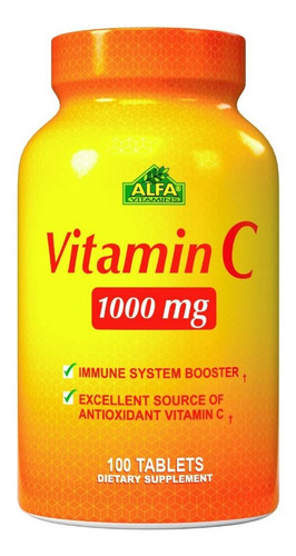 Alfa Vitamins Suplemento De Vitamina C Con 1000 Mg - Potente