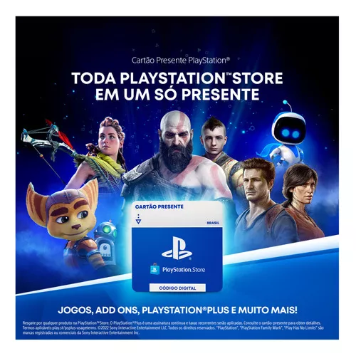 Comprar Cartão PSN 200 Reais Playstation Network Brasil