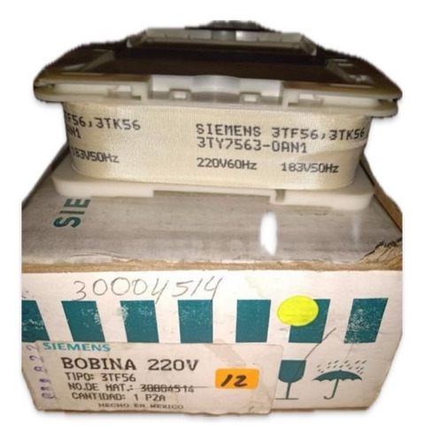 3ty7563-0an1 Bobina Magnetica Siemens Para Contactor 3tf56