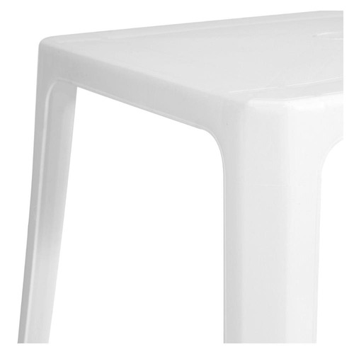 Imagen 4 de 6 de Mesa Intima De Plastico Cuadrada Blanca Garden Life Kromo-s