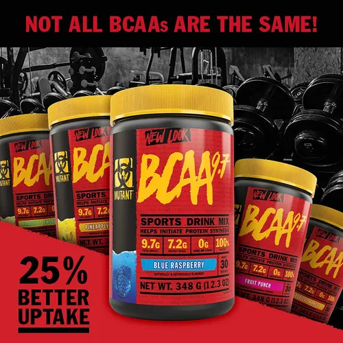 Mutant Bcaa 9.7 Suplemento Bcaa Polvo Con Pila De Apoyo Ener