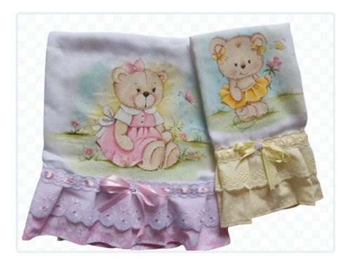 Kit Fralda !! Fralda Boca !! Fralda Pintada Com 2 Peças