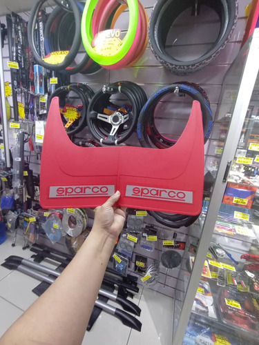 X2 Guardabarros Faldillas Universales Para Autos Sparco Rojo