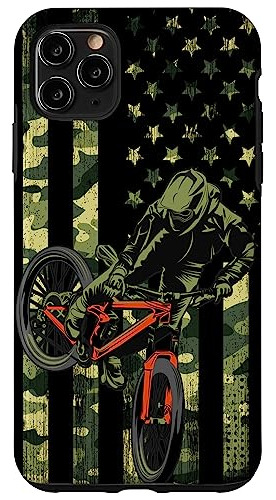 Funda Para iPhone 11 Pro Max Camo American Flag Mountain Bik