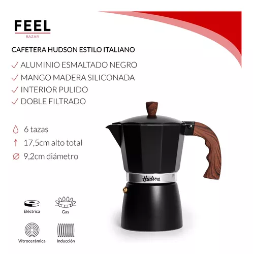 Cafetera Italiana De Induccion 2 Tazas 100 Ml