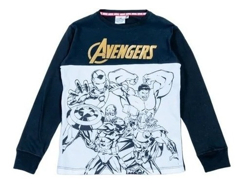 Remera Niño Manga Larga Avengers Licencia Marvel® 