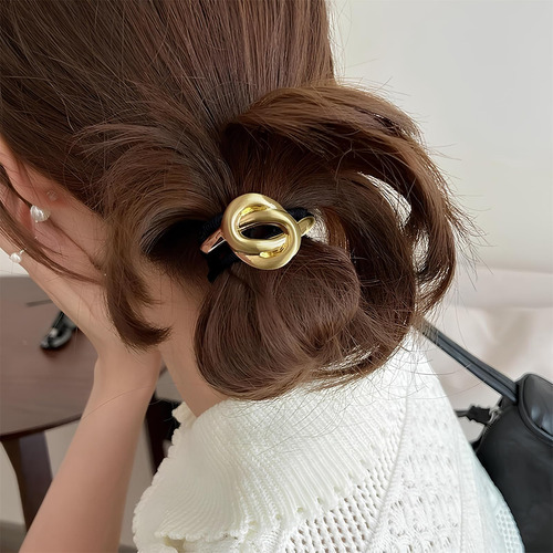 Gold Hair Ties, Metal Hair Band, Hair Tie Bracelets For