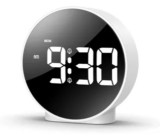 Relógio Eletrônico Led Com 2 Alarmes, Display Regulável De 1